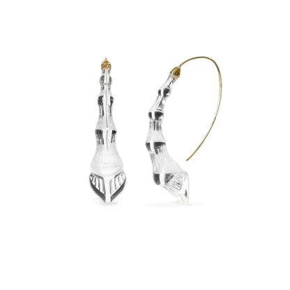 Wishbone Bamboo Lucite Earrings