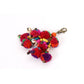 Pom Pom Zipper Pull with Wood Beads and Shells | Handmade Keychain | Thailand