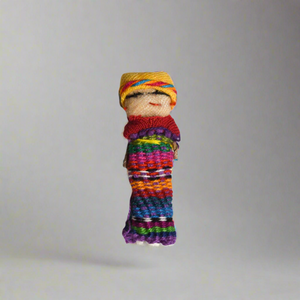 Single Handmade Worry Dolls Tiny Boho Doll - Guatemala