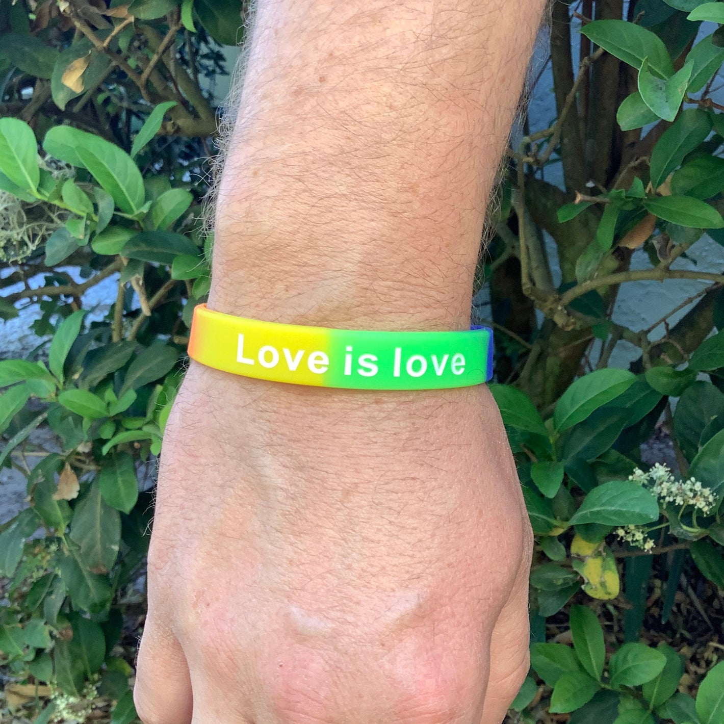 LGBT Pride "Love is Love" Rainbow Equality Silicone Wristband