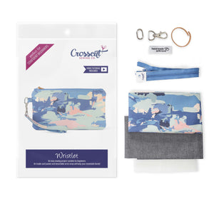 Wristlet Sewing Kit - Abstract Blue