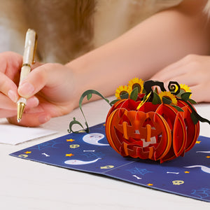 Paper Love Halloween Pumpkin Pop Up Card