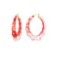 Bamboo Illusion Lucite Hoop Earrings