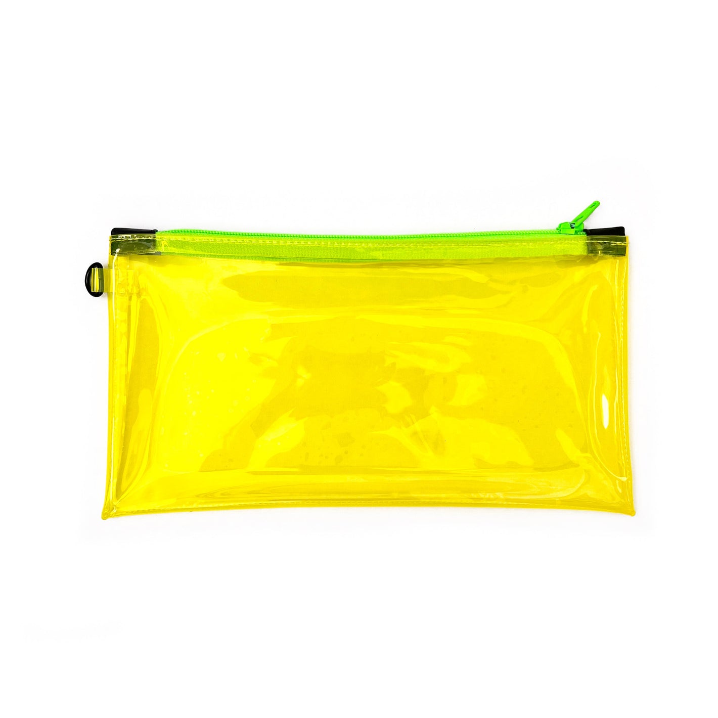 Transparent Vinyl Wristlet Pouch | neon yellow