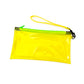 Transparent Vinyl Wristlet Pouch | neon yellow