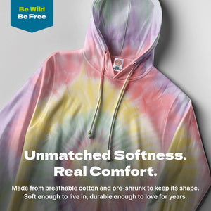 Zen Rainbow Hand-Dyed Long Sleeve Hoodie