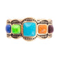 Zion Blue Turquoise Colorful Golden Ring