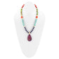 Zion Multi-Color Purple Pendant Necklace