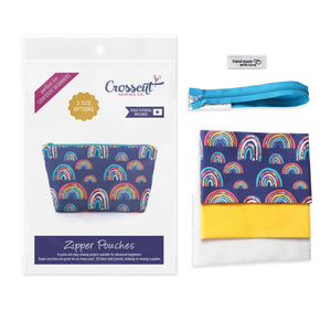 Zipper Pouch Sewing Kit - Navy Rainbows